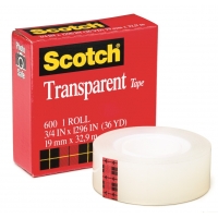 3M™Scotch® <br> 3/4" 透明膠紙 <br> 36yds